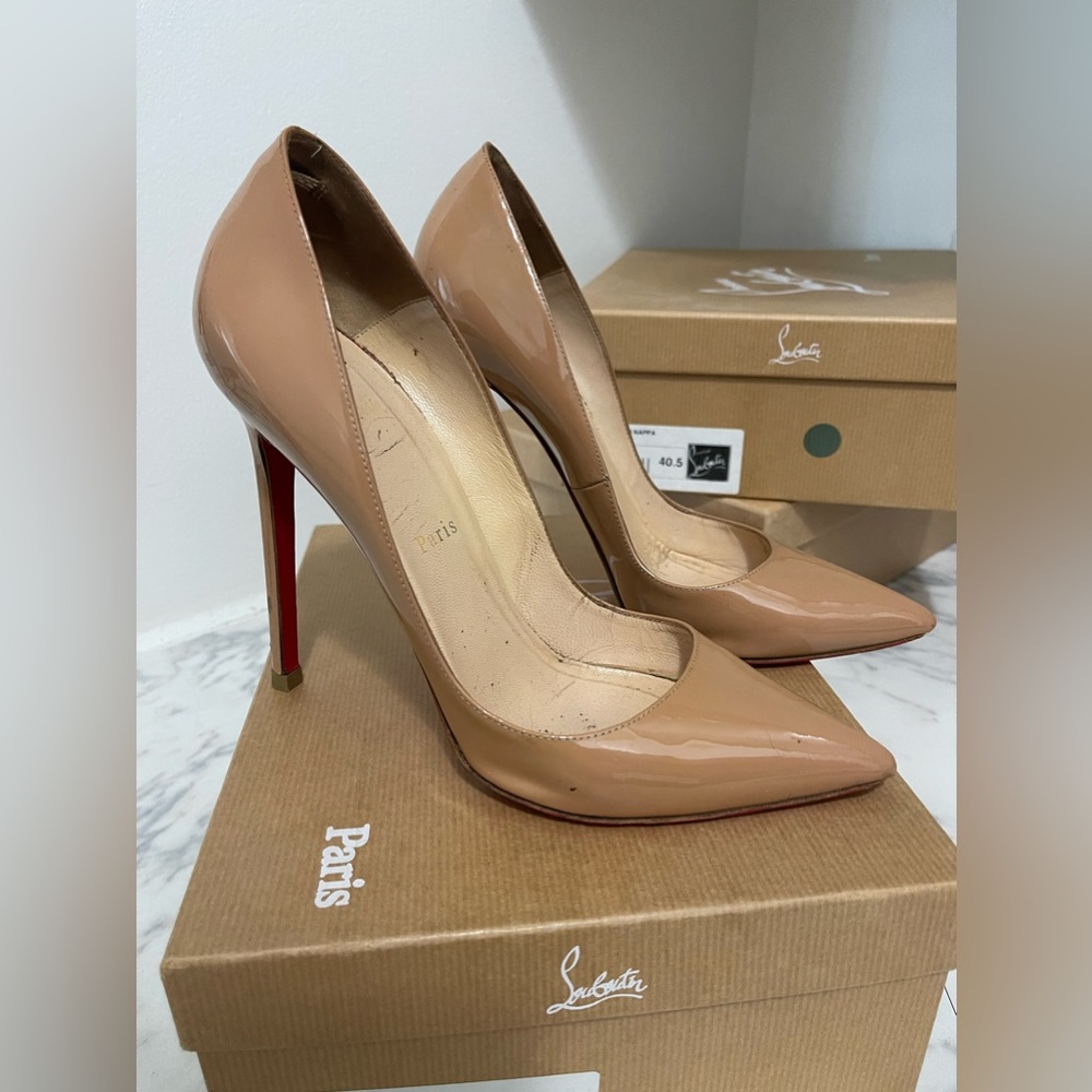 Christian Louboutin Pigalle 120 Nude Leather